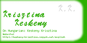 krisztina keskeny business card